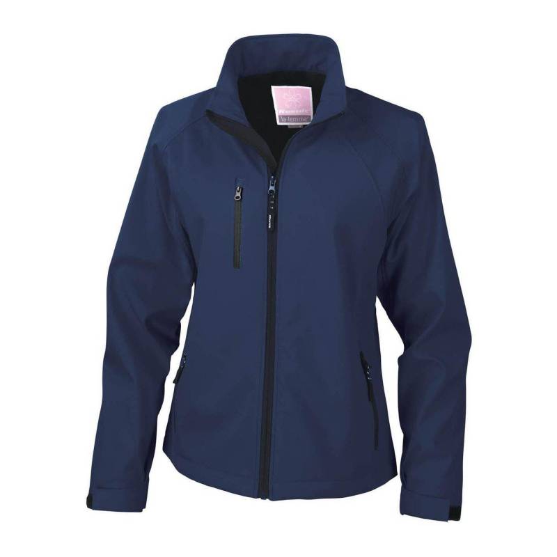 La Femma® Softshelljacke, 2lagig, Atmungsaktiv, Winddicht Damen Marine L von Result