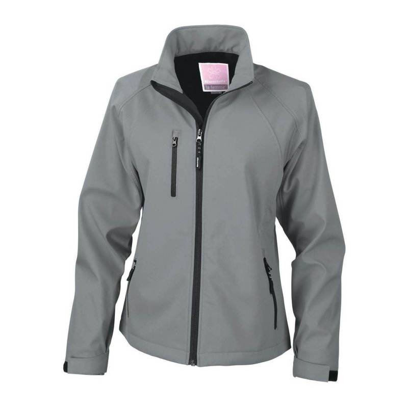 La Femma® Softshelljacke, 2lagig, Atmungsaktiv, Winddicht Damen Silber XS von Result