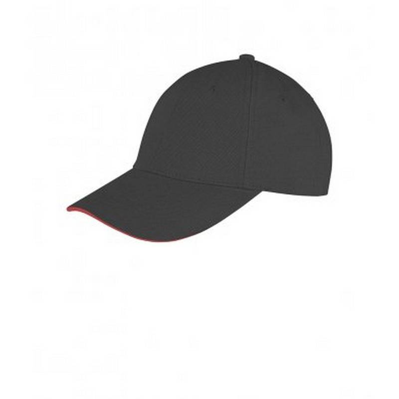 Memphis Sandwich Peak-cap Herren Schwarz ONE SIZE von Result