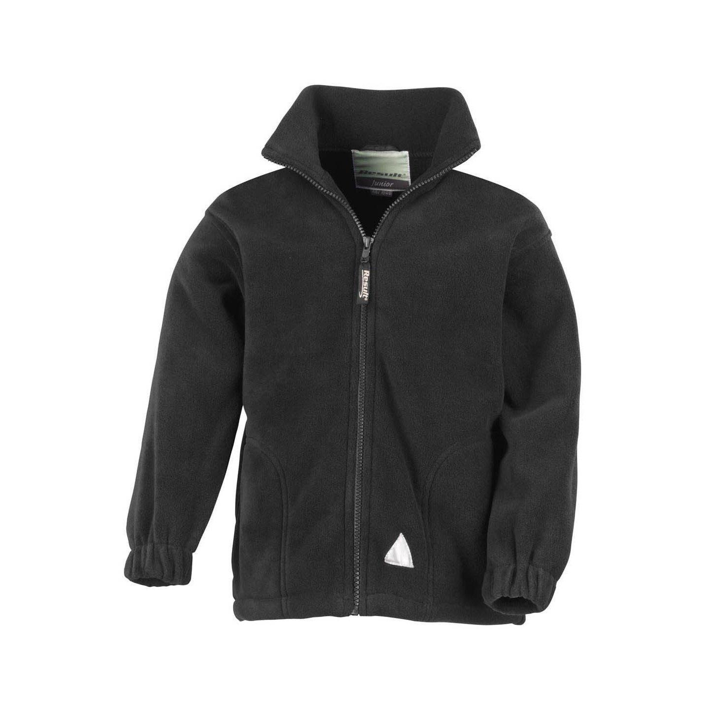 Active Fleecejacke Mit Reißverschluss Unisex Schwarz 10-12A von Result