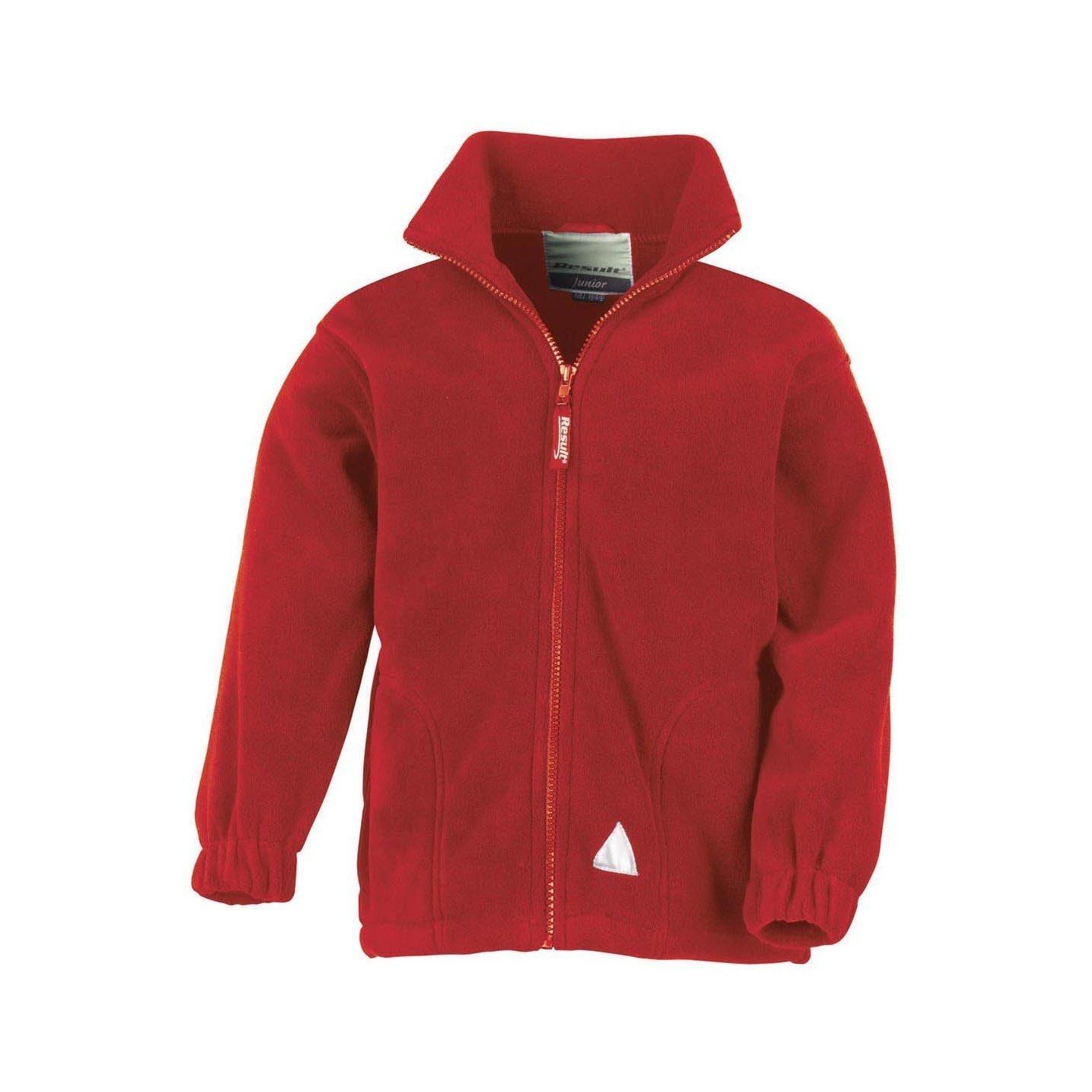 Active Fleecejacke Mit Reißverschluss Unisex Rot Bunt 3-4A von Result