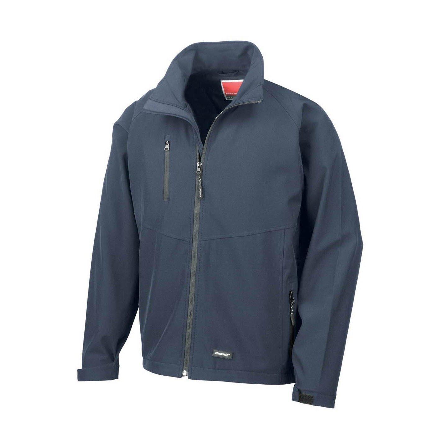 Softshelljacke, Zweilagig, Wasserabweisend, Atmungsaktiv Herren Marine 3XL von Result