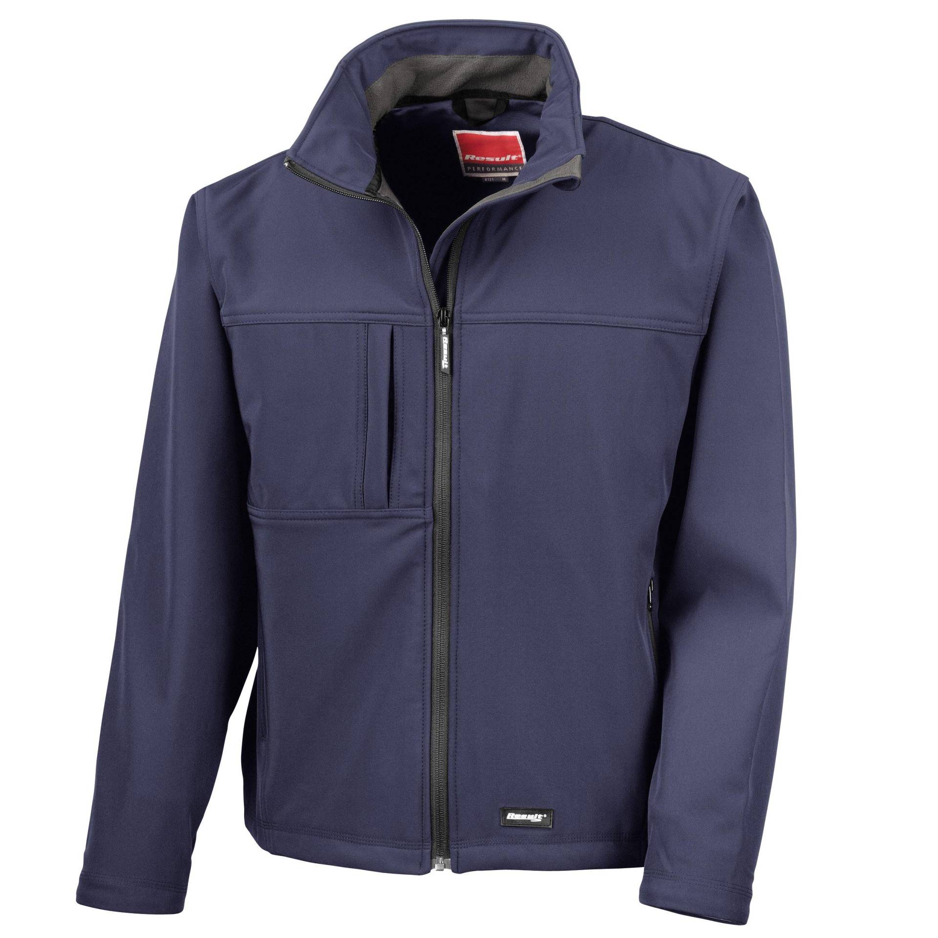 Softshelljacke Multifunktionsjacke, 3lagig, Wasserfest, Atmungsaktiv Herren Marine 3XL von Result