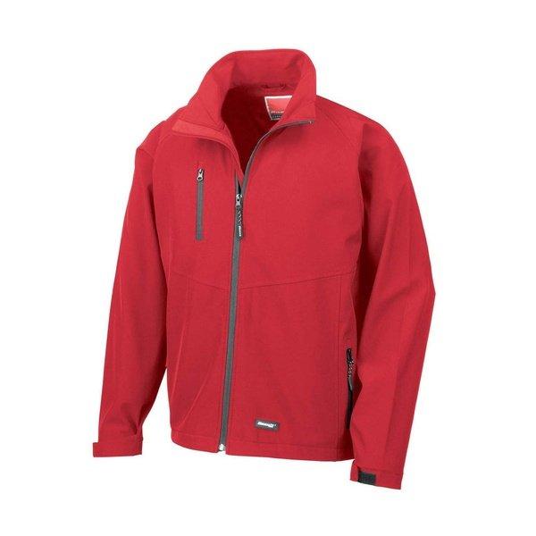 Softshelljacke, Zweilagig, Wasserabweisend, Atmungsaktiv Herren Rot Bunt 3XL von Result