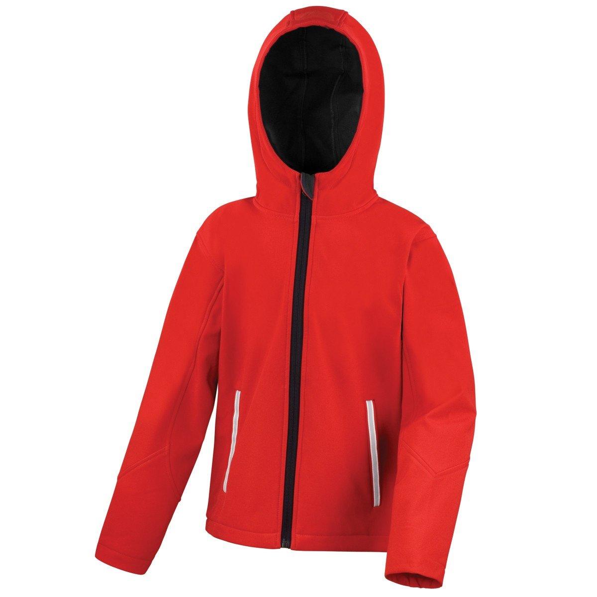 Core Junior Softshelljacke Mit Kapuze Unisex Rot Bunt 7-8A von Result