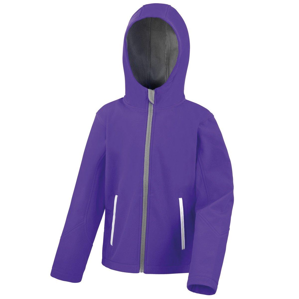 Core Junior Softshelljacke Mit Kapuze Unisex Lila 7-8A von Result