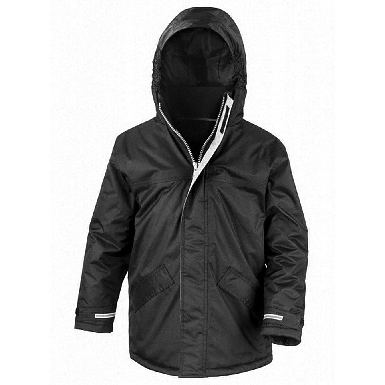 Core Winter Parka Unisex Schwarz 7-8A von Result