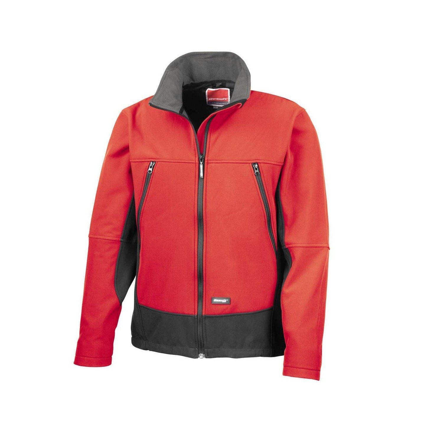 Softshelljacke, Wasserfest, Winddicht Herren Rot Bunt L von Result