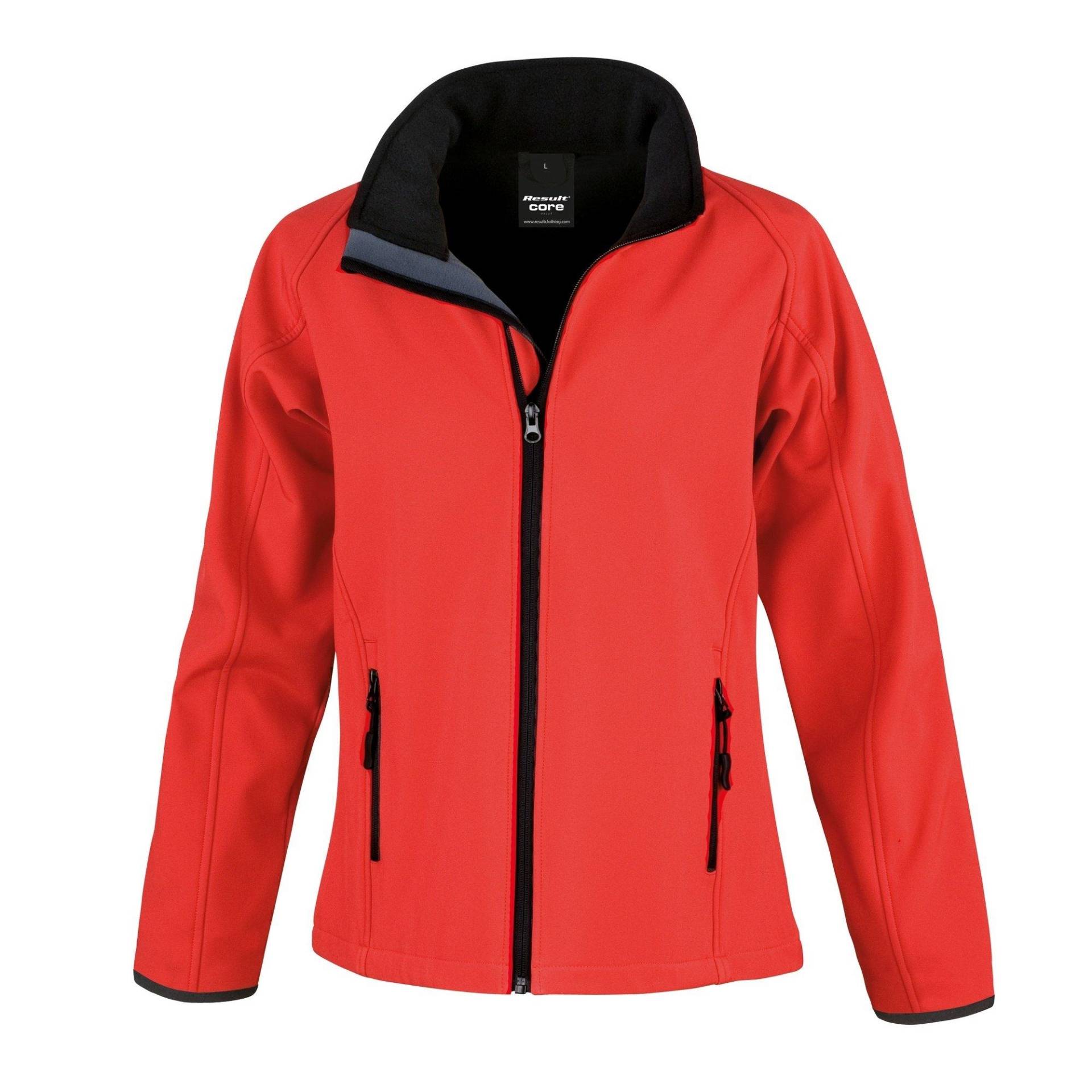 Core Softshelljacke, Bedruckbar Damen Rot Bunt L von Result