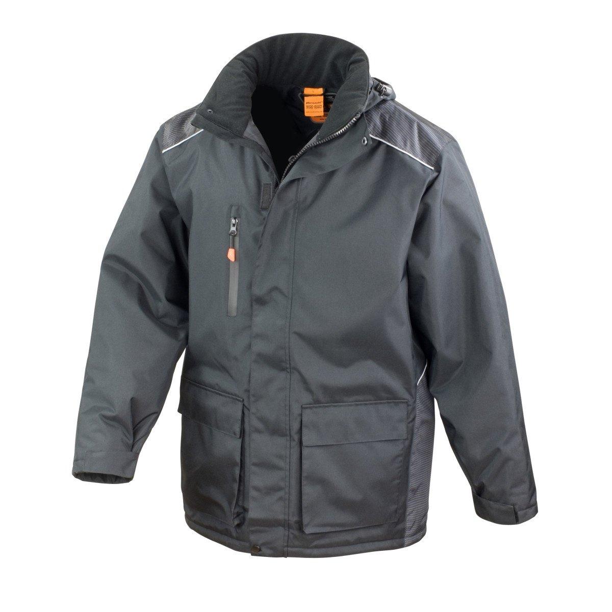 Workguard Vostex Arbeitsjacke Mantel, Wasserfest, Winddicht Herren Schwarz M von Result