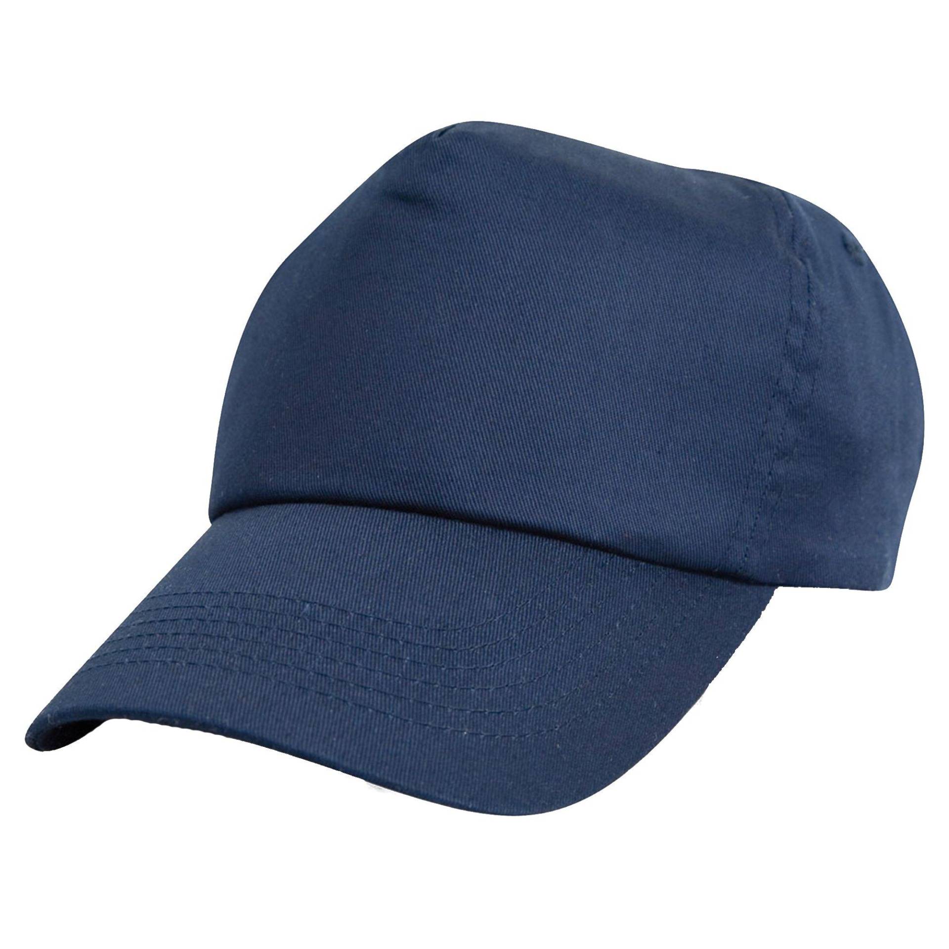 Plain Baseball Cap (2er Pack) Mädchen Marine ONE SIZE von Result