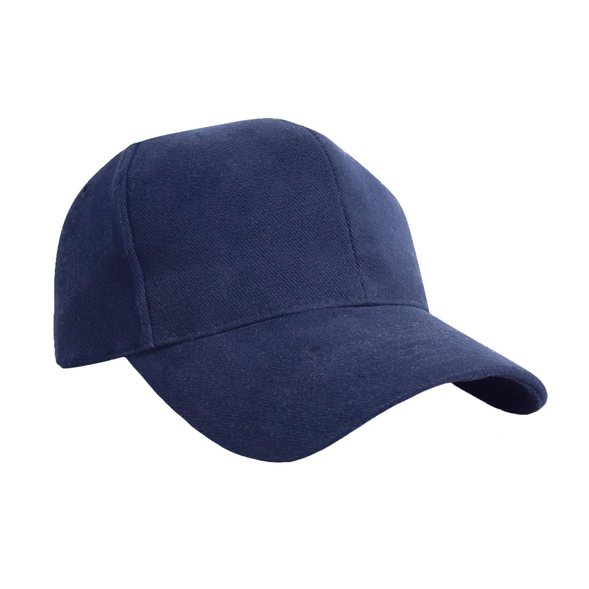 Pro Style Schwerer Gebürsteter Baumwolle Baseball Cap (2 Stück) Herren Marine ONE SIZE von Result