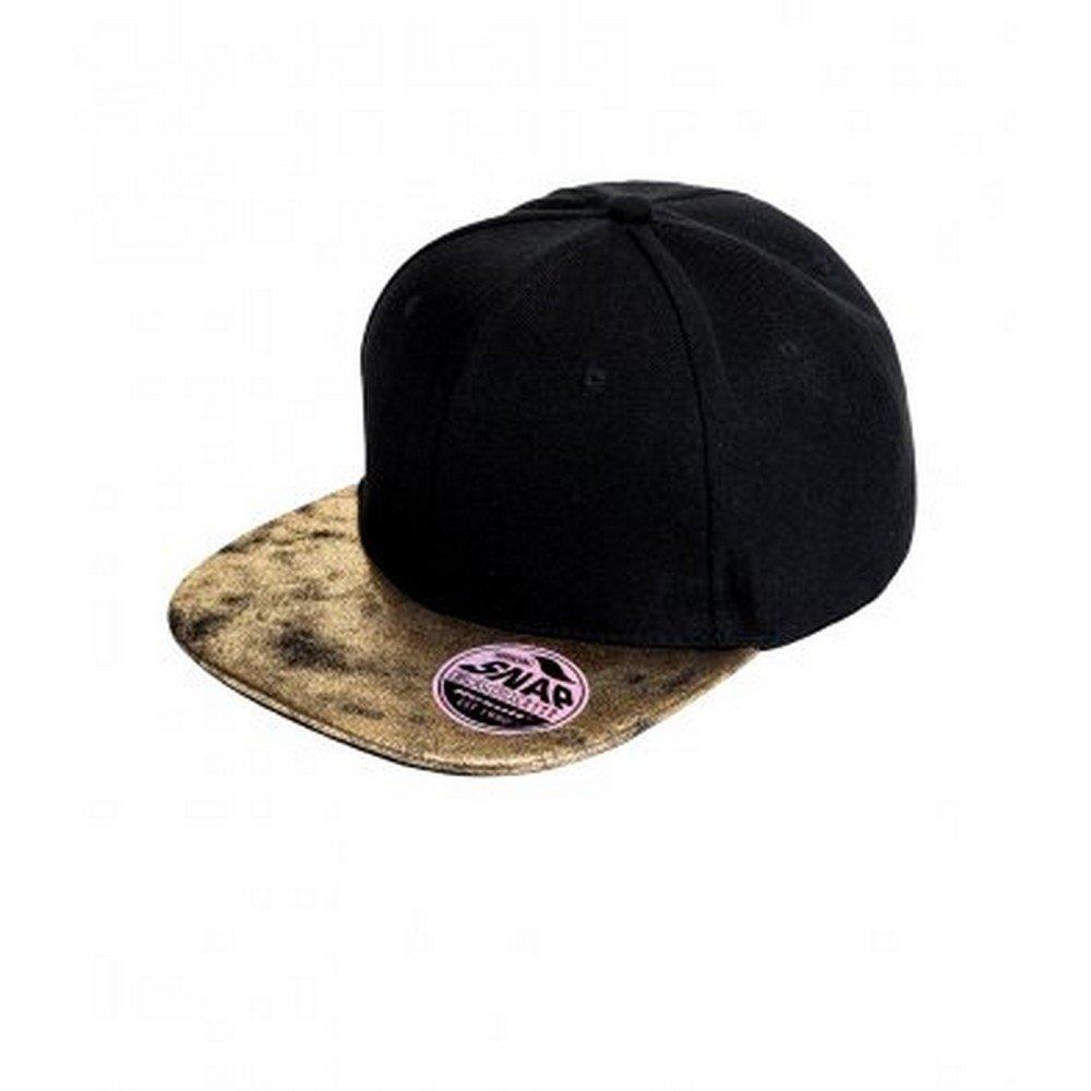 Bronx Glitter Snapback Cap Herren Schwarz ONE SIZE von Result