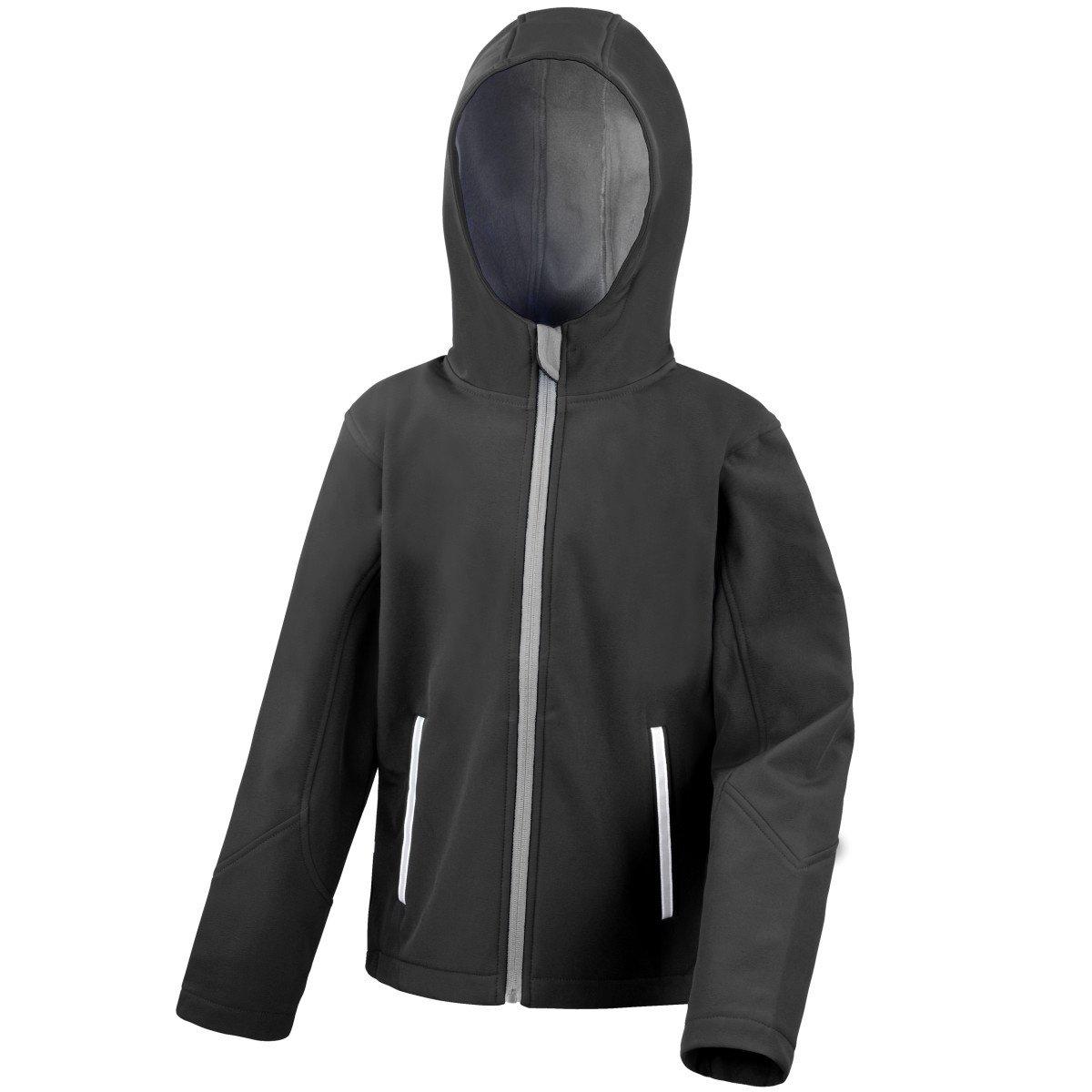 Core Junior Softshelljacke Mit Kapuze Unisex Schwarz 9-10A von Result