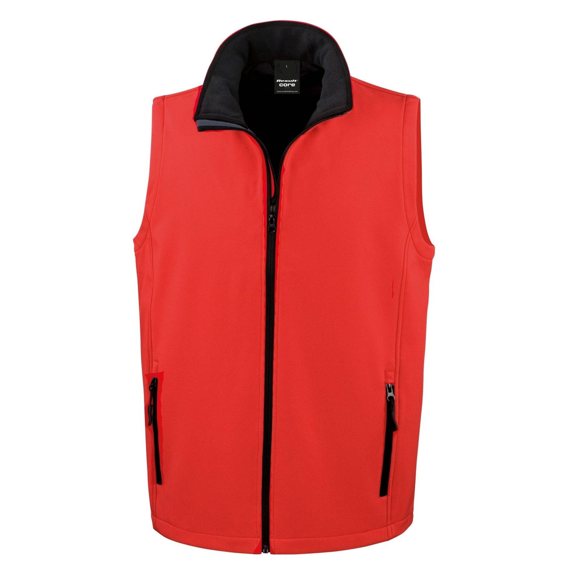 Core Softshell Bodywarmer Gilet Herren Rot Bunt XL von Result