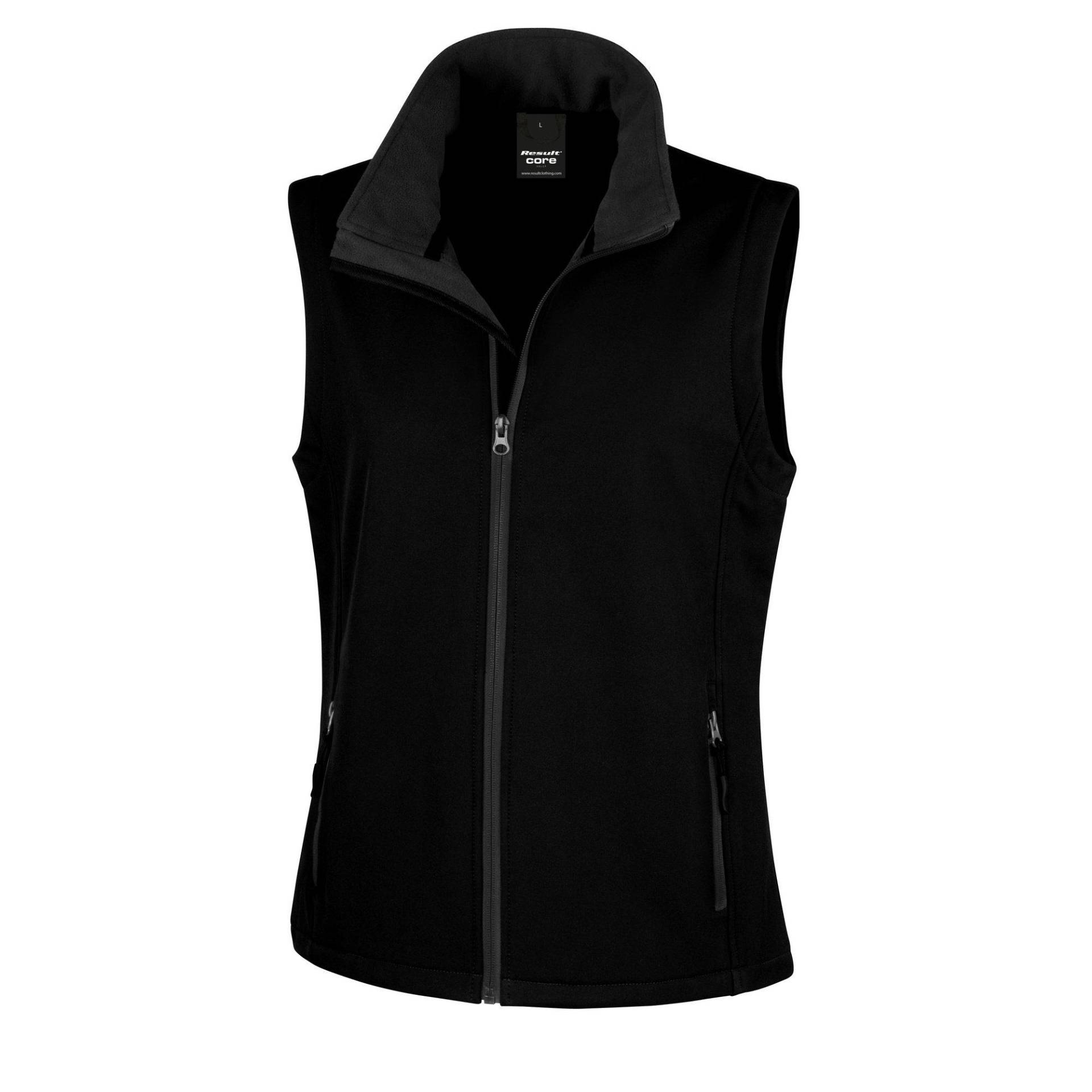 Core Softshellweste, Bedruckbar Damen Schwarz XS von Result