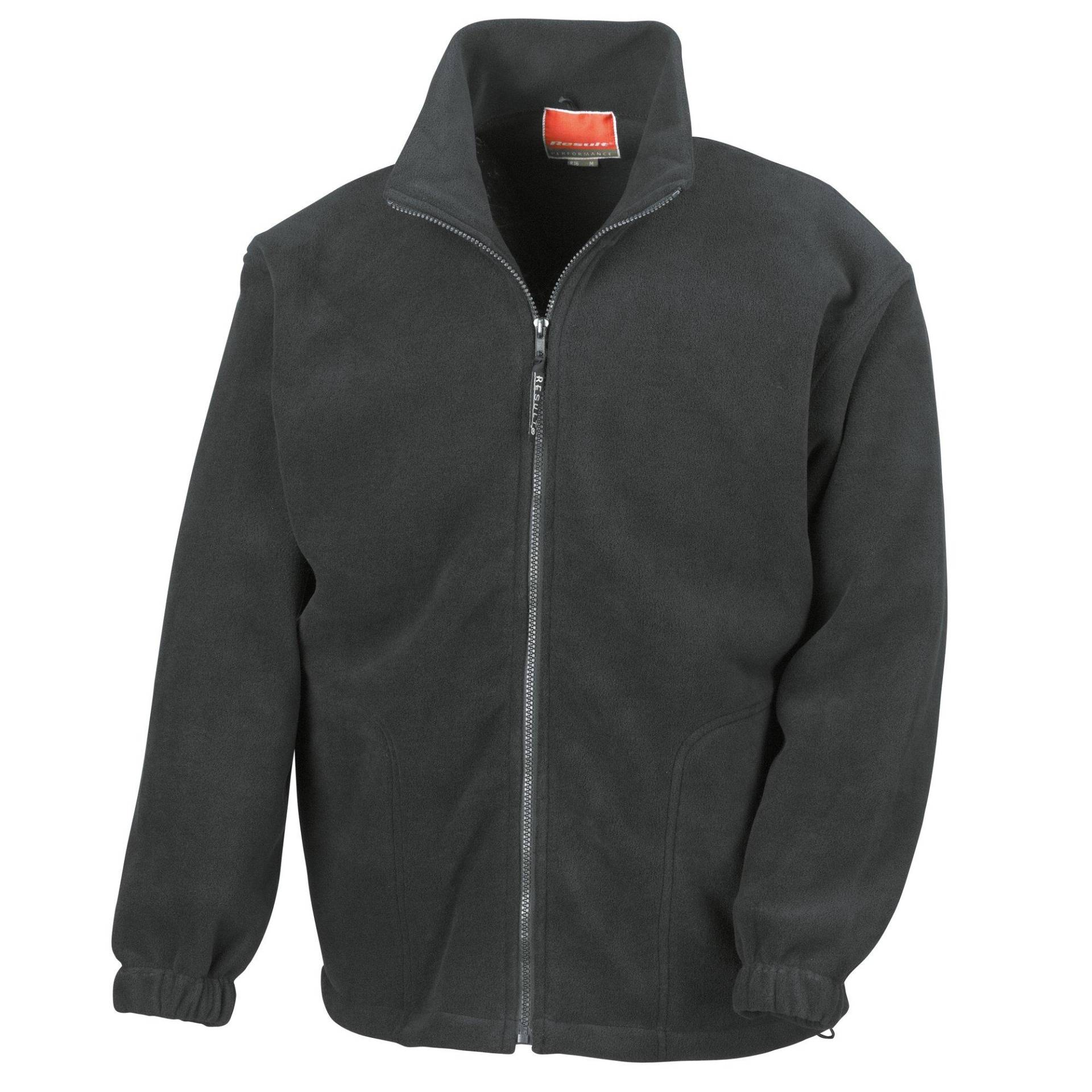 Fleecejacke, Antipilling Herren Schwarz 3XL von Result