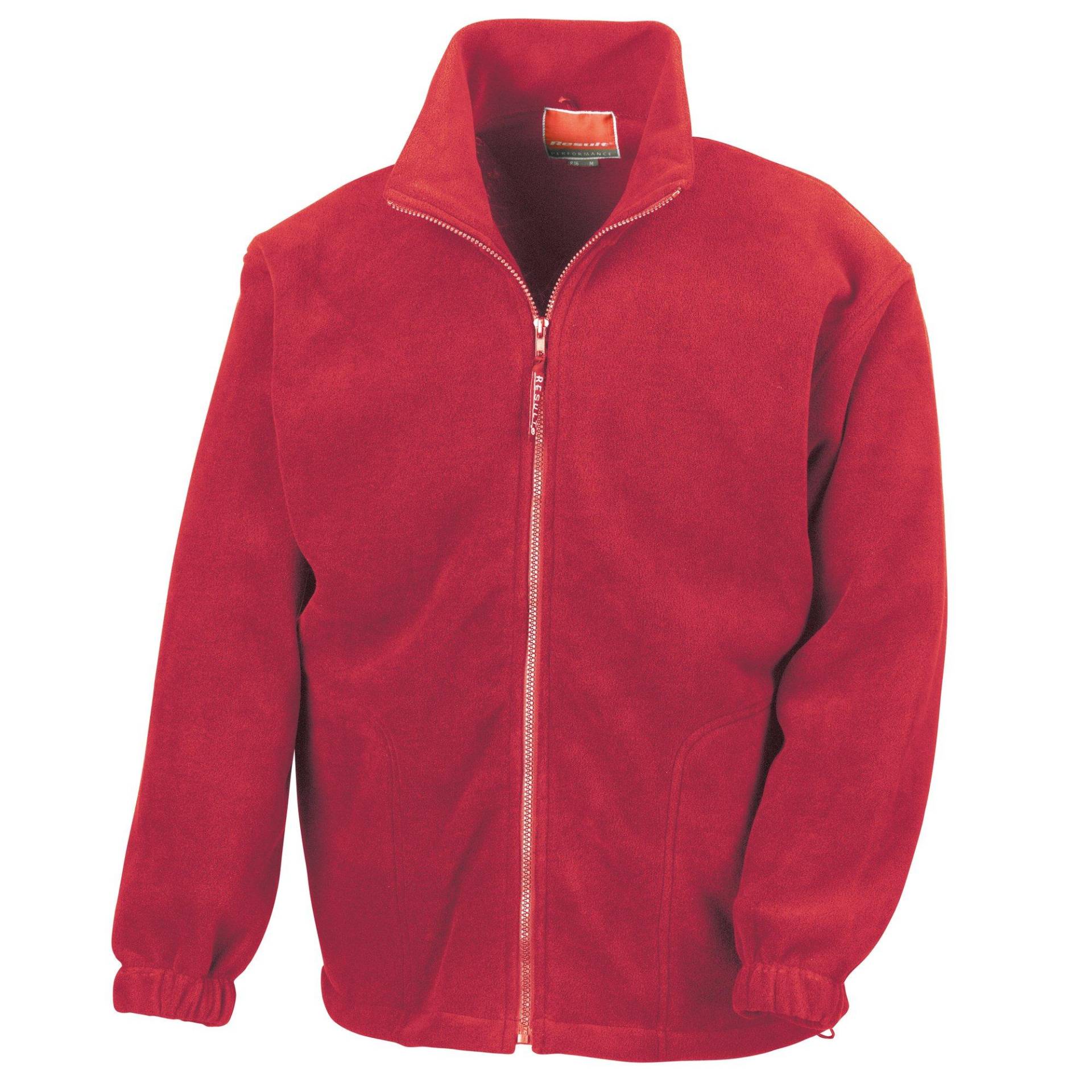 Fleecejacke, Antipilling Herren Rot Bunt XL von Result