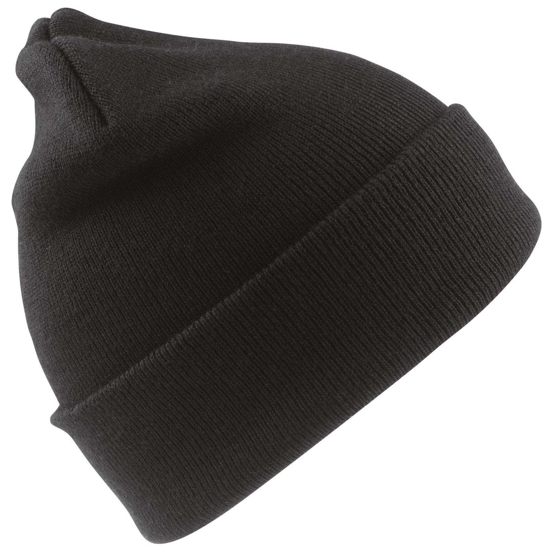 Junior Wooly Winterski Thermal Hat Herren Schwarz ONE SIZE von Result