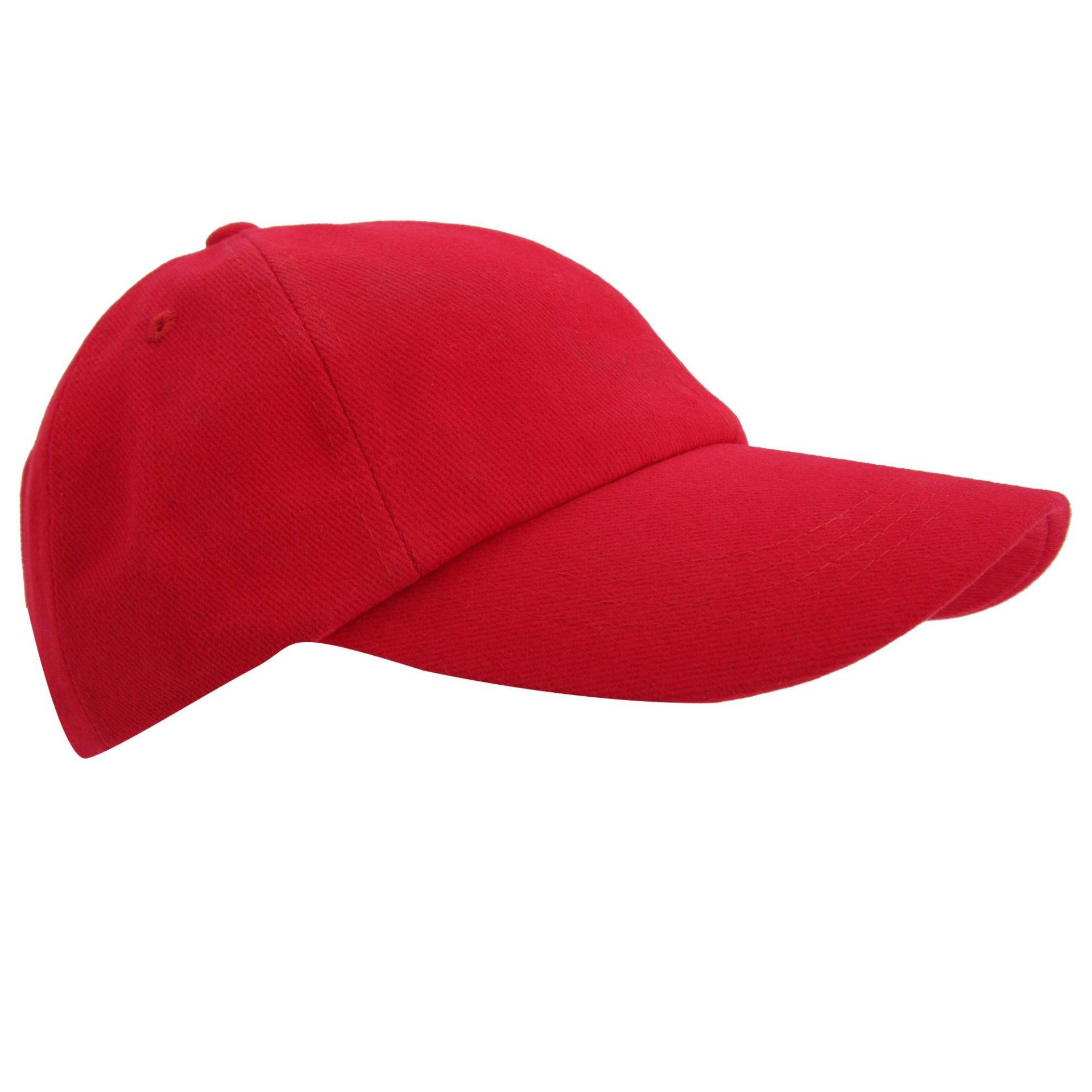 Low Profile Schwerer Gebürsteter Baumwolle Baseball Cap (2er Pack) Herren Rot Bunt ONE SIZE von Result