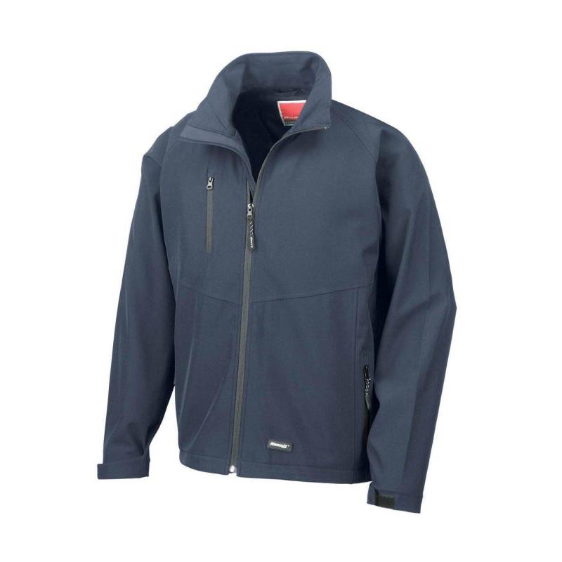 Softshelljacke, Zweilagig, Wasserabweisend, Atmungsaktiv Herren Marine XL von Result