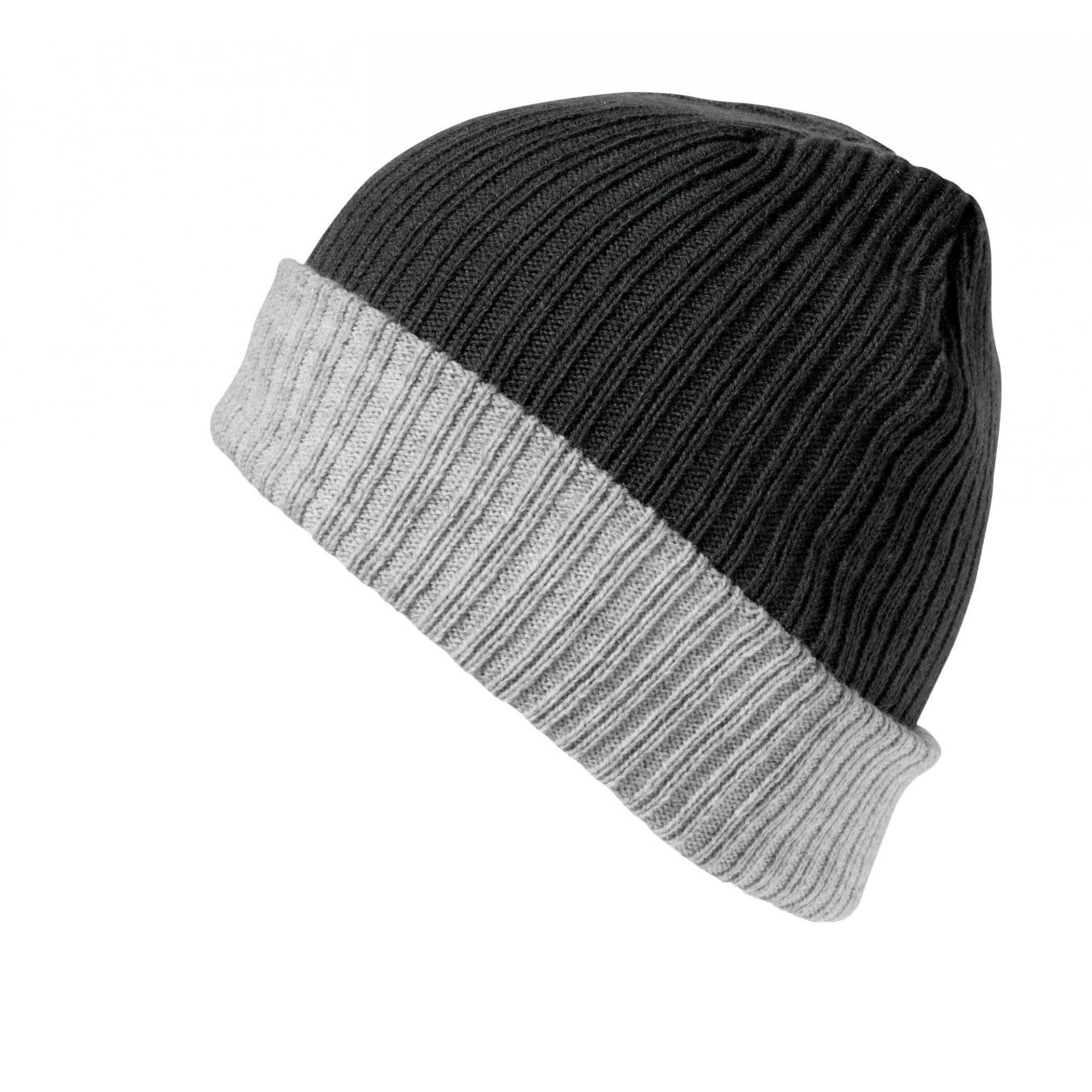 Winter Essentials Doppel Lage Strickmütze Herren Schwarz ONE SIZE von Result