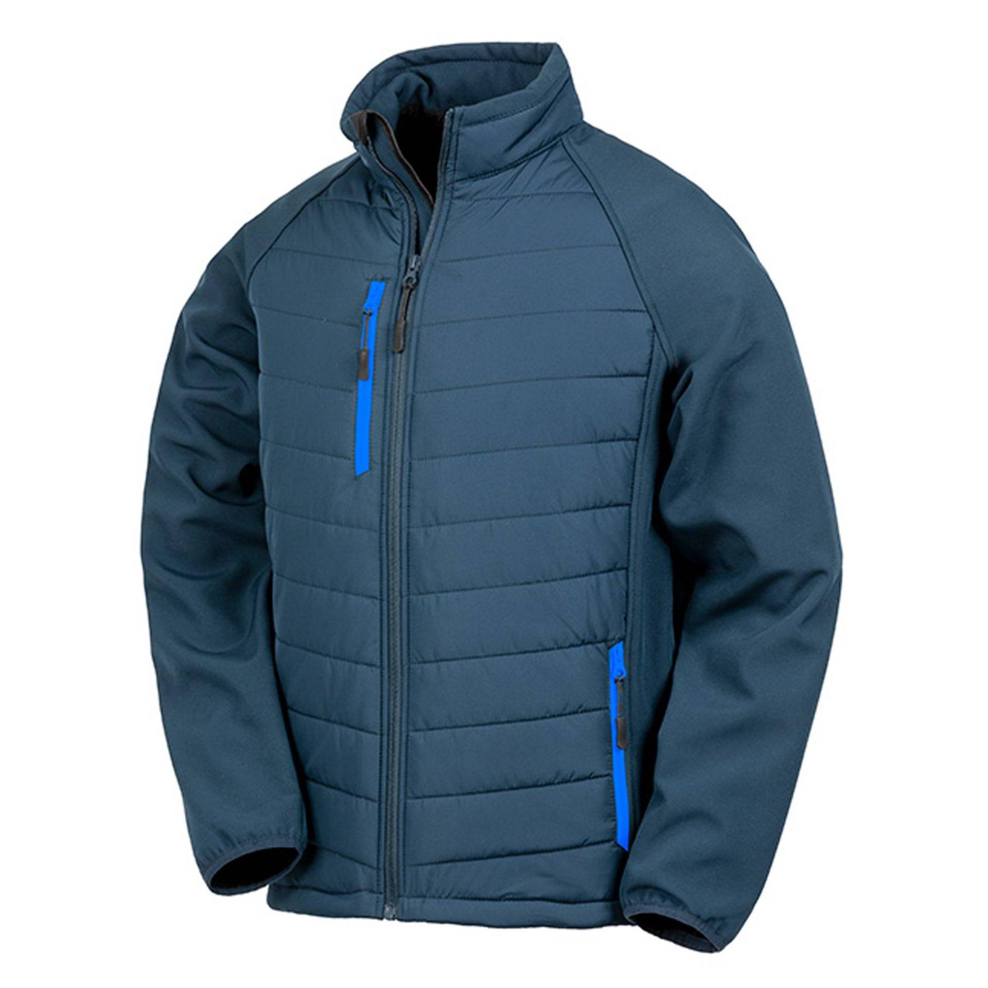 Softshelljacke Compass Gefüttert Herren Blau 3XL von Result