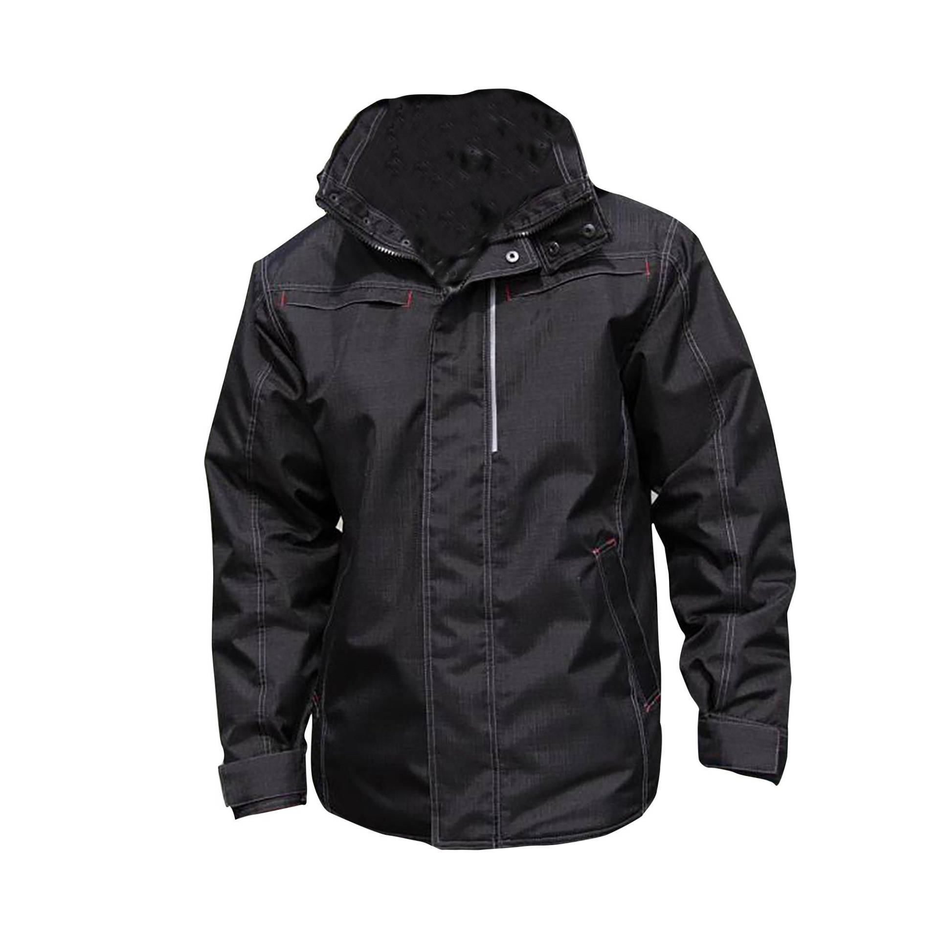 Wasserfeste Denim Textur Rugged Jacke Herren Schwarz L von Result