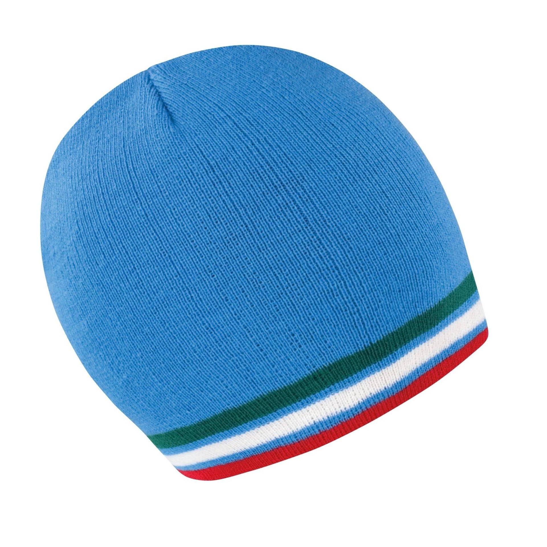 Winter Mütze In Nationalfarben Damen Blau ONE SIZE von Result