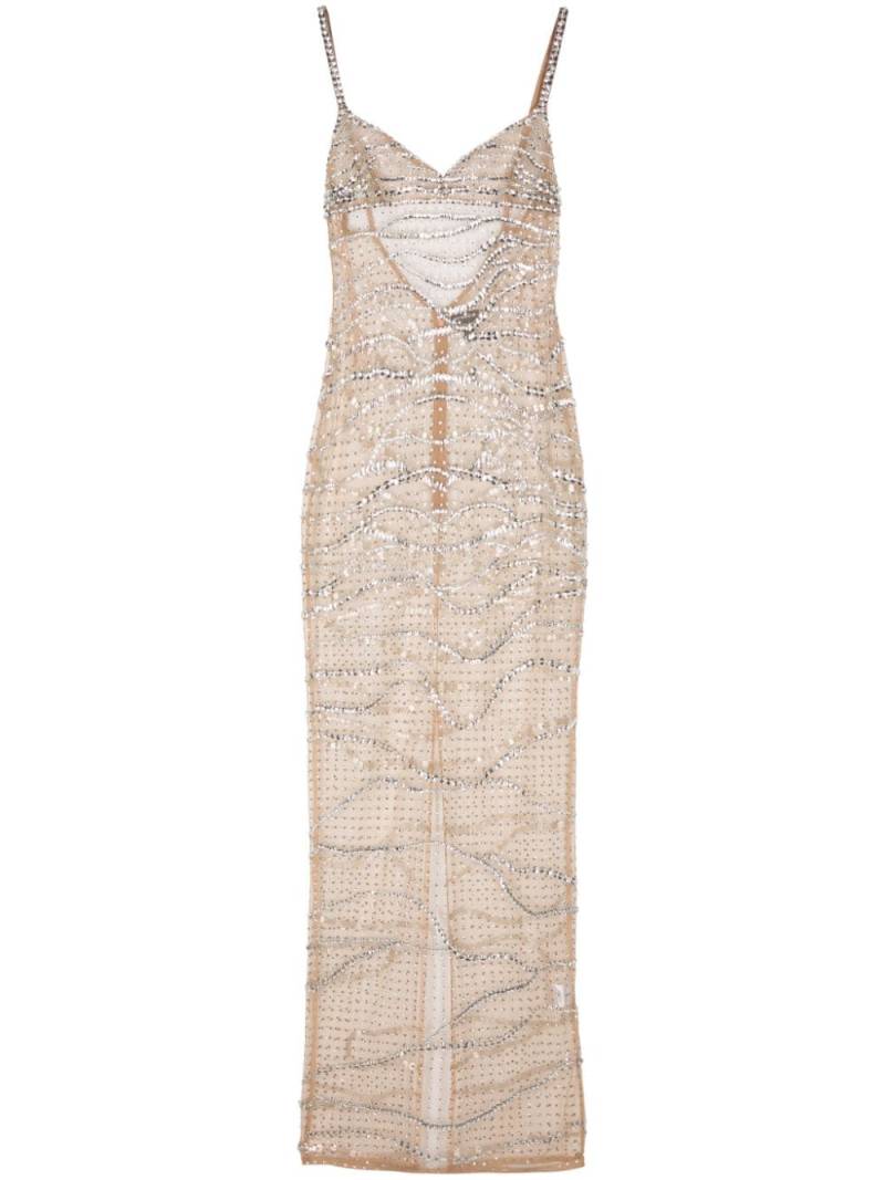 Retrofete Citrine gem-embellished dress - Neutrals von Retrofete