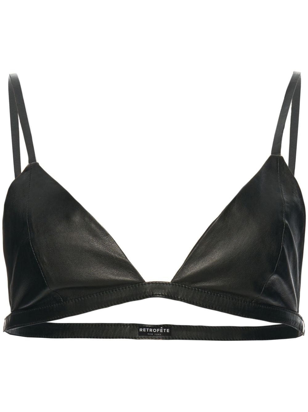 Retrofete Esti leather bra - Black von Retrofete