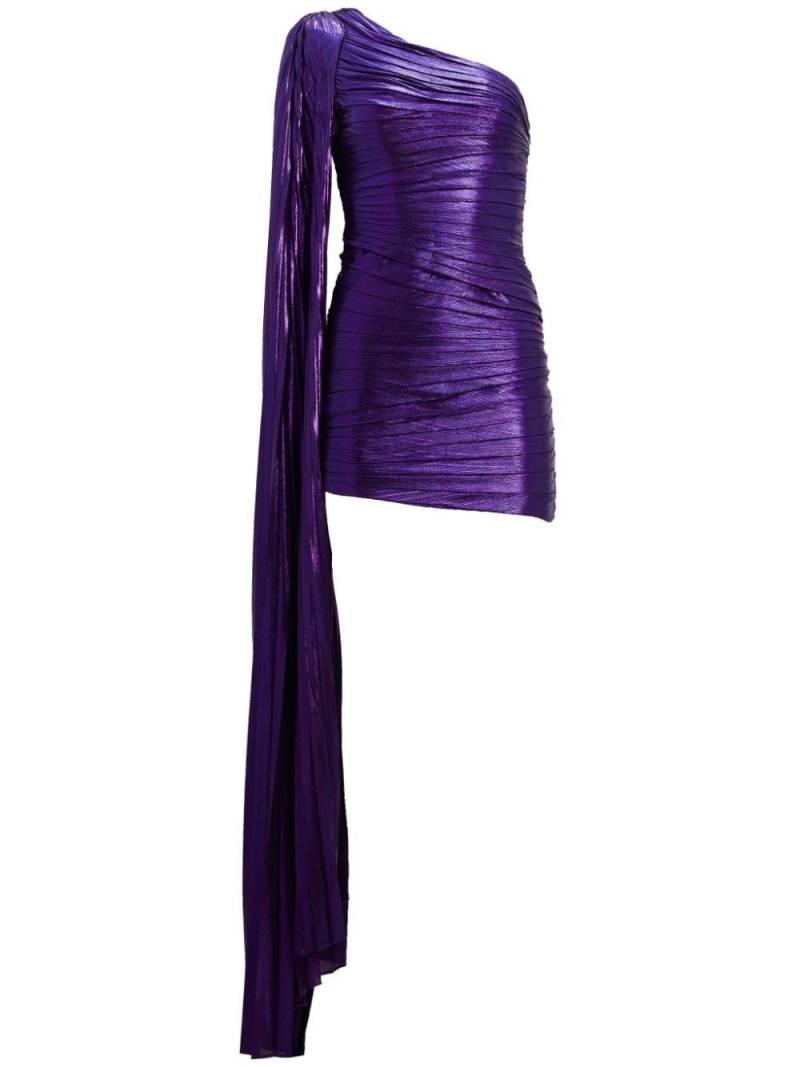 Retrofete Karena draped one-shoulder mini dress - Purple von Retrofete