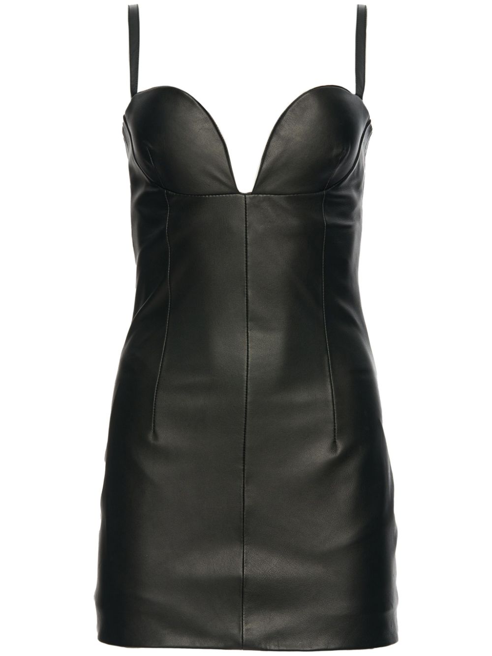 Retrofete Phoebe leather minidress - Black von Retrofete