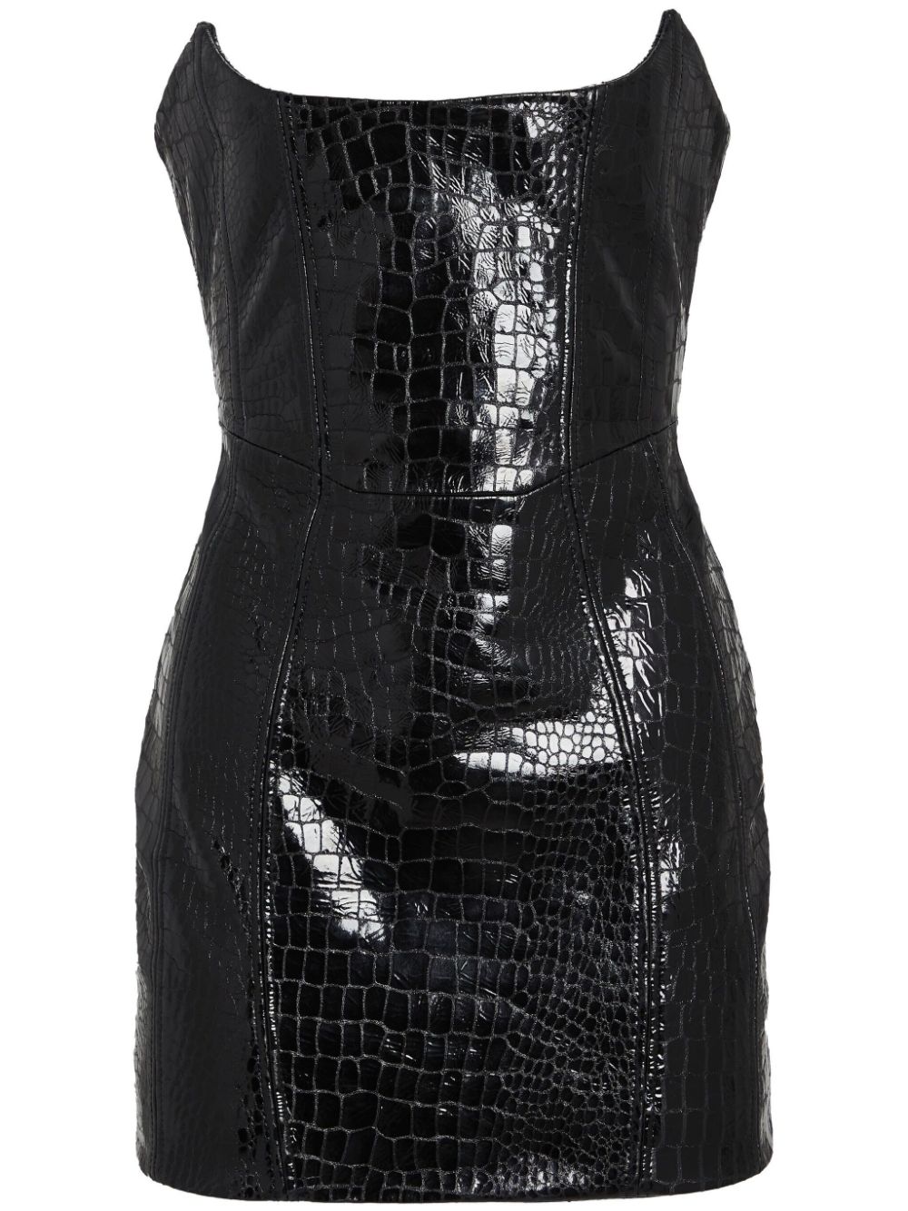 Retrofete Roselyn strapless leather minidress - Black von Retrofete