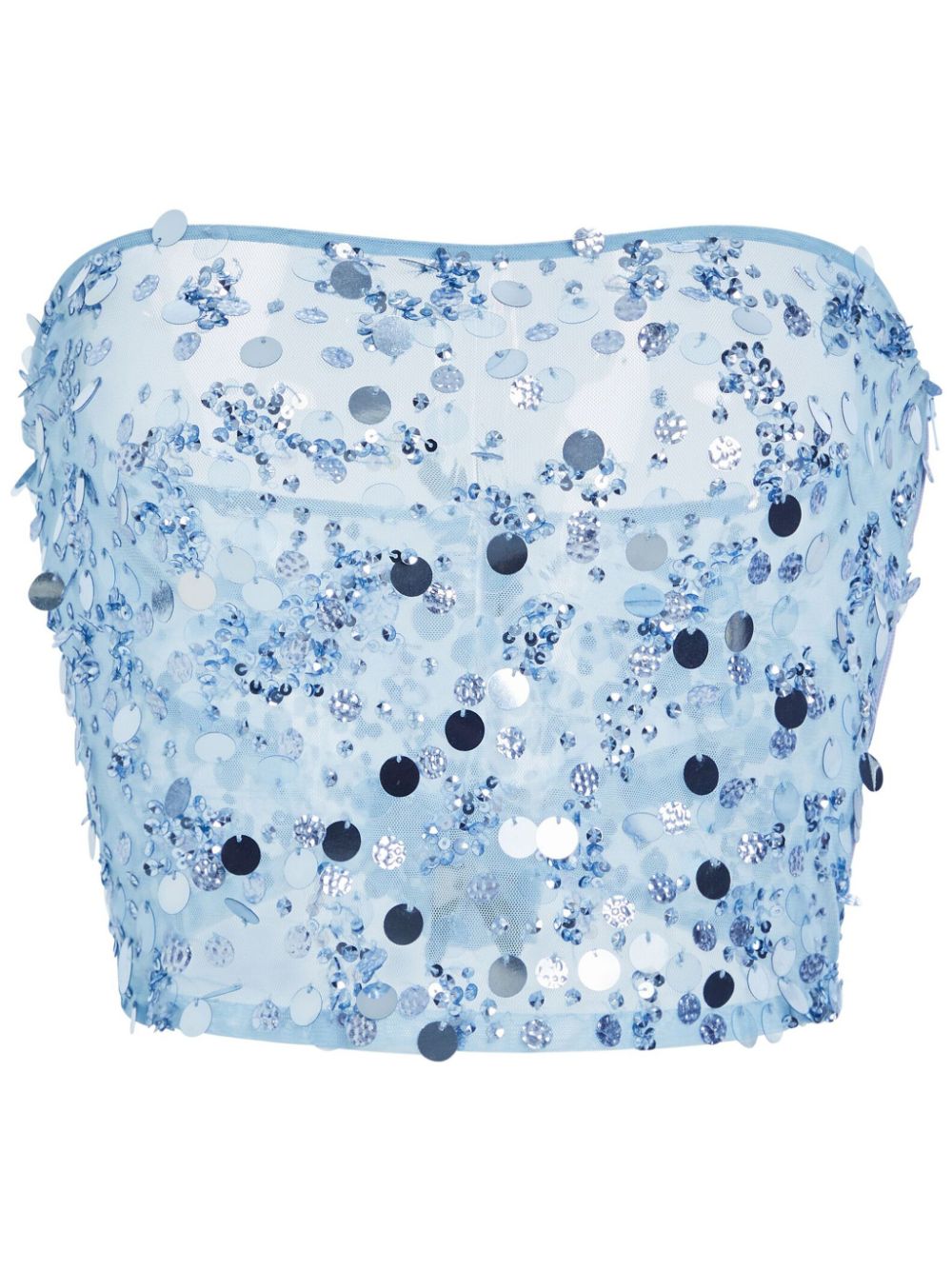 Retrofete Venus sequinned cropped top - Blue von Retrofete