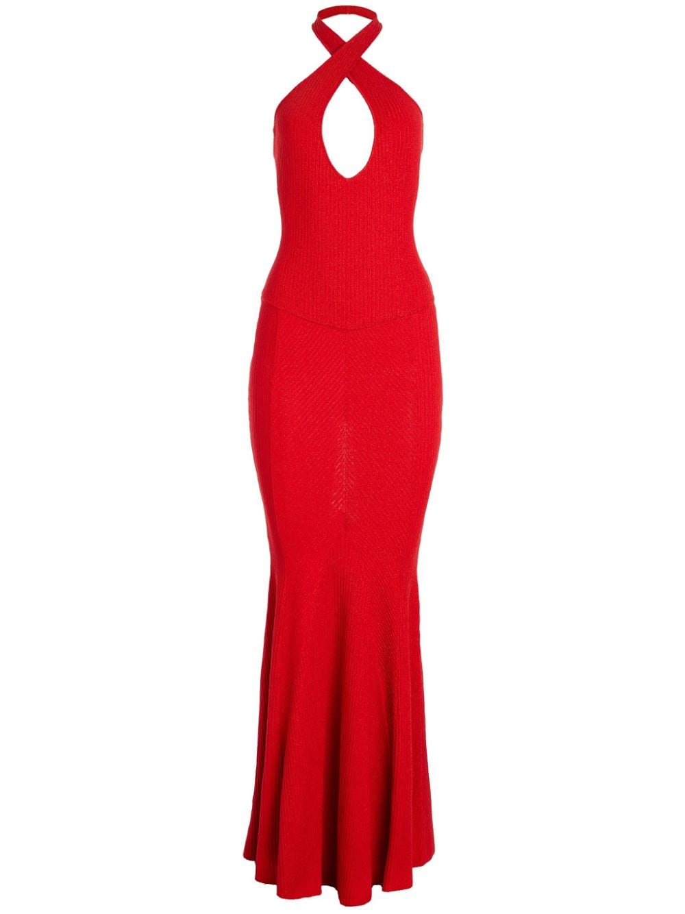 Retrofete Verona halterneck trumpet gown - Red von Retrofete