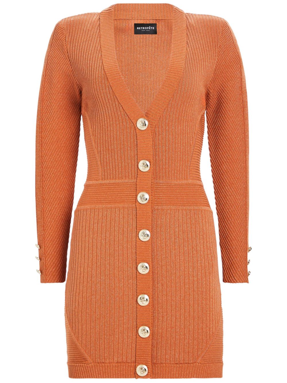 Retrofete Zem rib knit dress - Orange von Retrofete