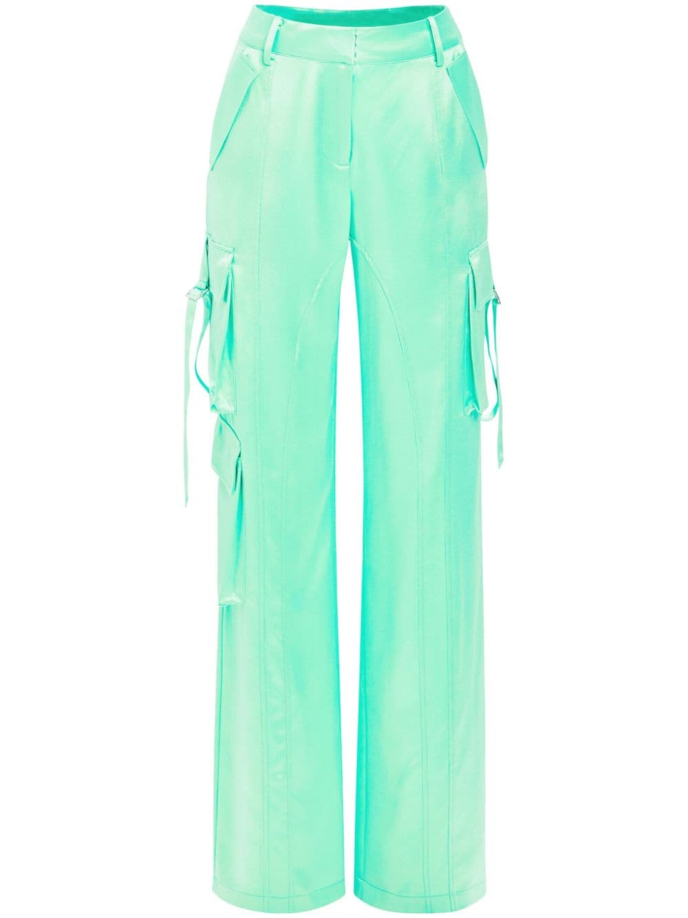 Retrofete satin cargo trousers - Green von Retrofete