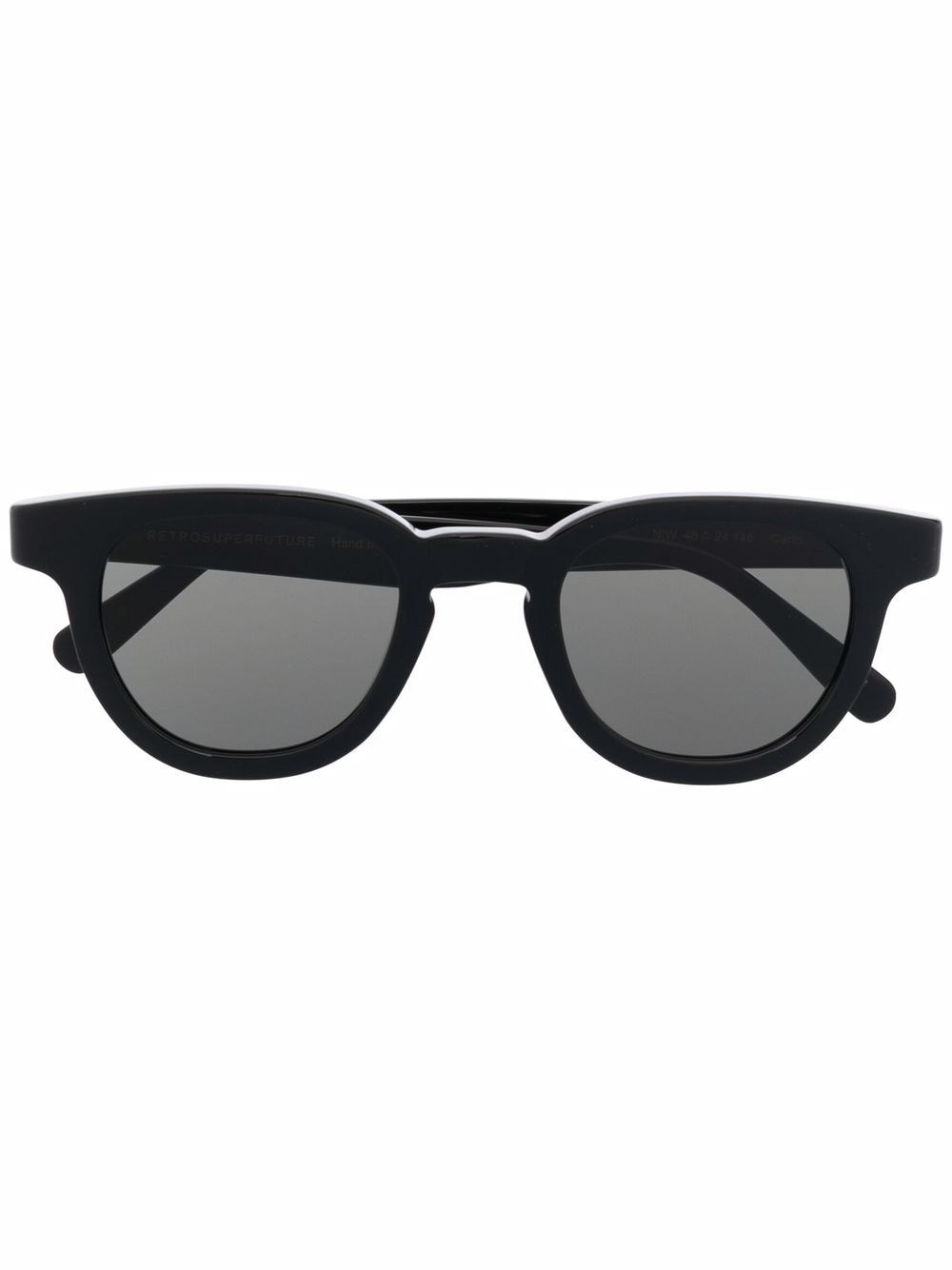 Retrosuperfuture polished-effect round-frame sunglasses - Black von Retrosuperfuture
