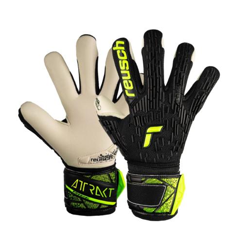 Reusch Attrakt Freegel Gold JR - blk/safety yellow (Grösse: 6) von Reusch