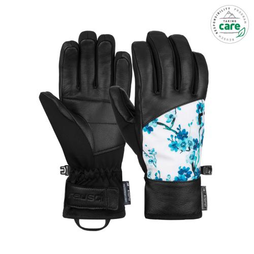 Reusch Beatrix R-TEX XT (6031277) Skihandschuh - blk/blue flowers (Grösse: 7) von Reusch