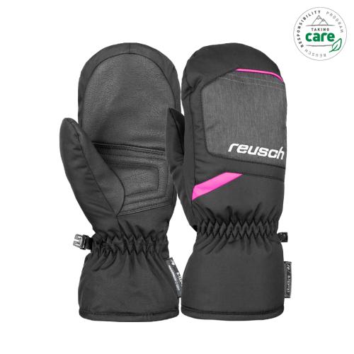 Reusch Bennet r-tex XT Mitt Kinder Skihandschuh - blk/blk mel/pinkg (Grösse: 6) von Reusch