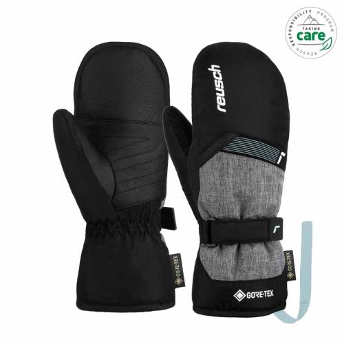 Reusch Flash GORE-TEX Mitten Kinder Skihandschuh - blk/blk mel/cabba (Grösse: 4) von Reusch