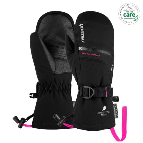 Reusch Lando R-Tex XT Kinder Skihandschuh - black/pink glo (Grösse: 4) von Reusch