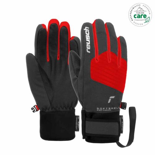 Reusch Simon R-TEX XT Kinder Skihandschuh - asphalt/fire red (Grösse: 3.5) von Reusch