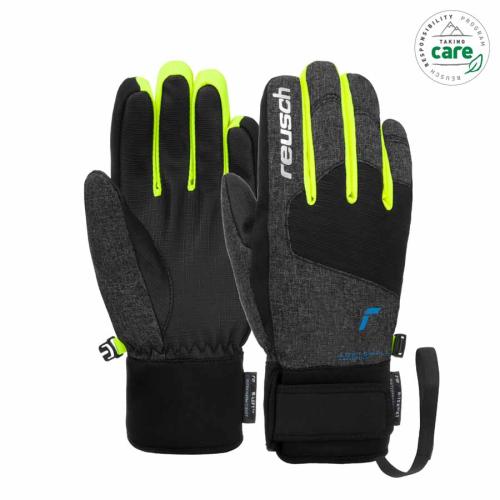 Reusch Simon R-TEX XT Kinder Skihandschuh - blk mel/blk/s.yel (Grösse: 5.5) von Reusch