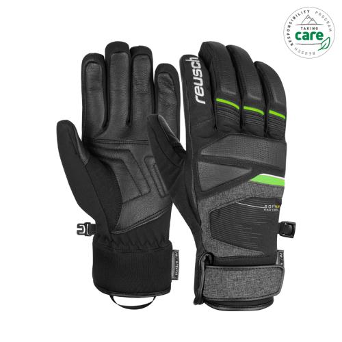 Reusch Storm r-tex XT Skihandschuh - blk/blk mel/n.gre (Grösse: 11) von Reusch