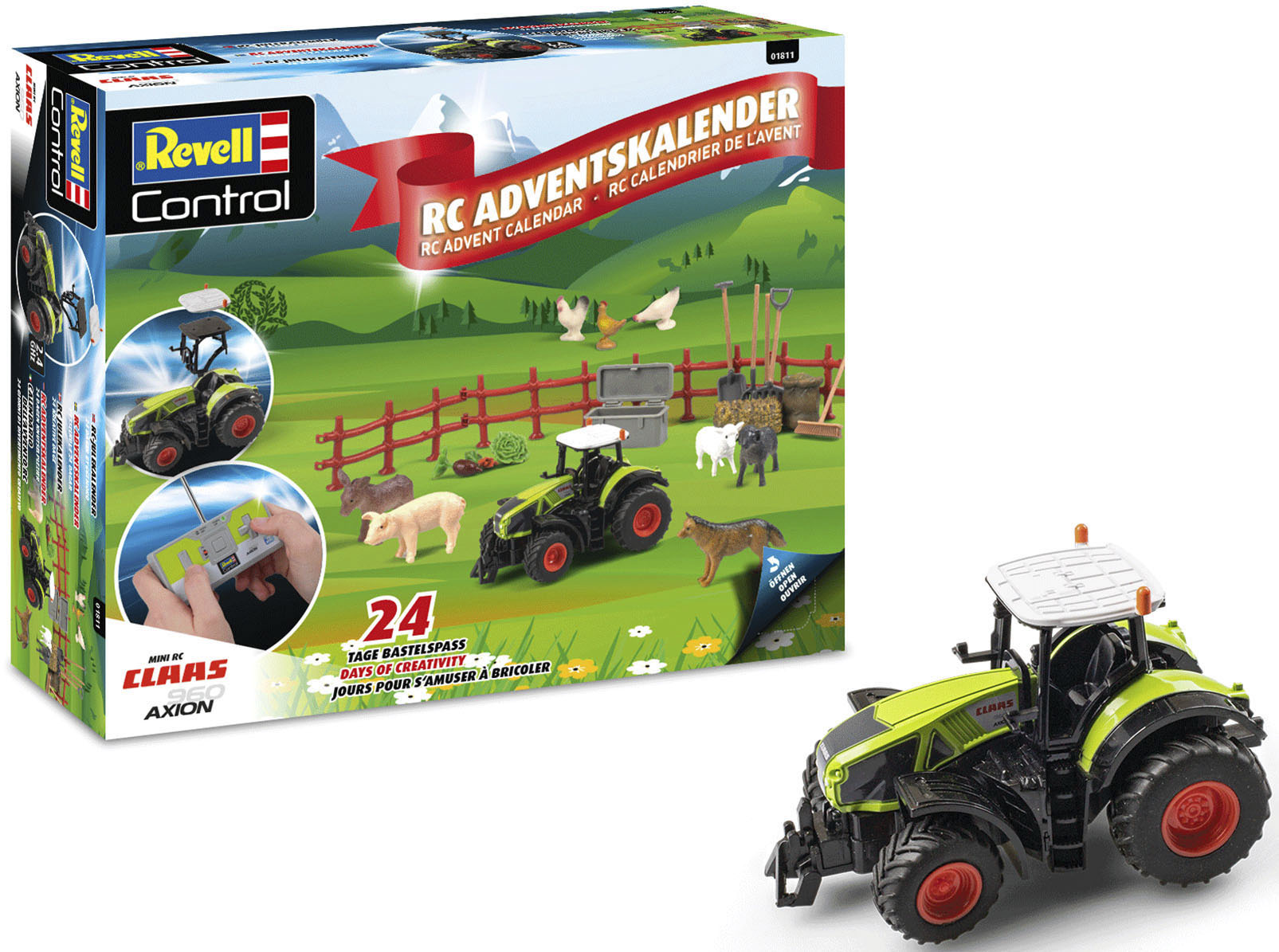 Revell® Spielzeug-Adventskalender »Revell Control, Bauernhofabenteuer mit Mini RC Traktor«, ab 6 Jahren von Revell®