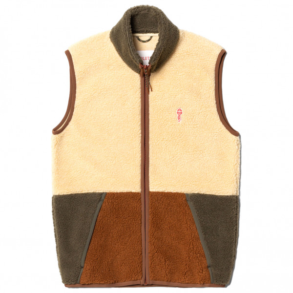 Revolution - Fleece Vest in Block Colors - Fleecegilet Gr L;M;S;XL;XXL beige;beige/braun Revolution - Fleece Vest in Block Colors - Fleecegilet Gr L;M;S;XL;XXL beige;beige/braun von Revolution