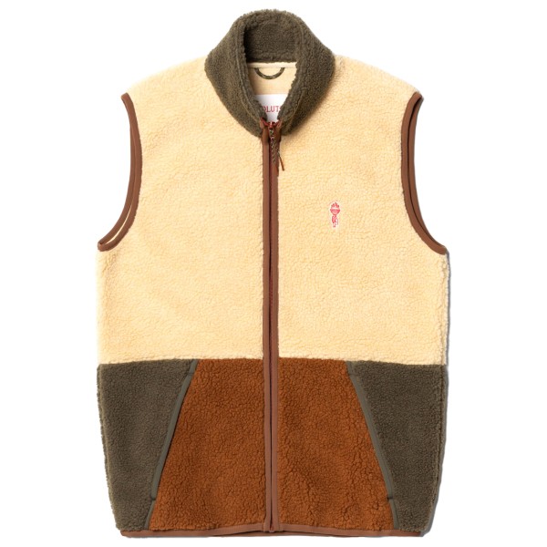 Revolution - Fleece Vest in Block Colors - Fleecegilet Gr XL beige/braun von Revolution